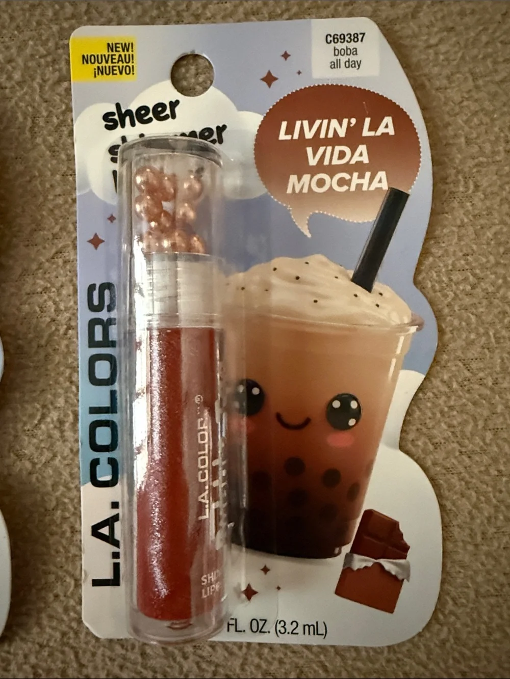 Boba Tea Lip Gloss Set of 3